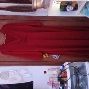 Women's burgundy dress